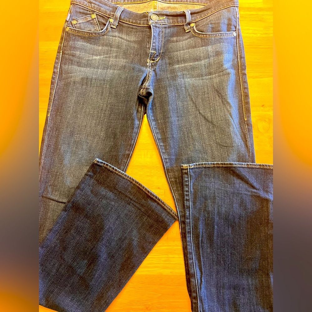 Rock & Republic Blue Flare Wide Leg Jeans